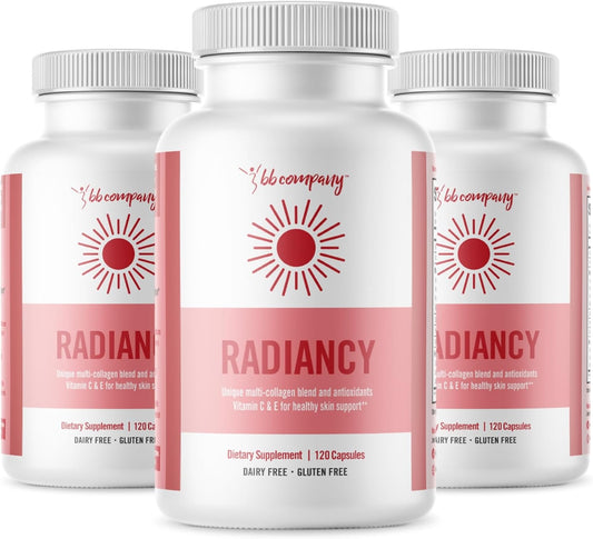 BB Company Radiancy | Vaginal Probiotics for Vaginal Dryness, pH Balance | Fights Itch, Odor | Anti-Aging | Hyaluronic Acid, Probiotics, Vitamin C, Multi Collagen | 3 Pack
