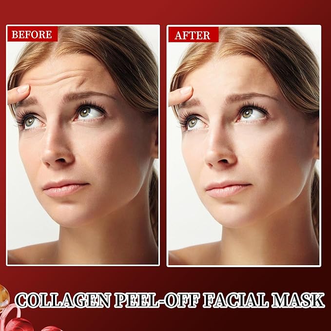 Collagen Night Wrapping Mask Hydrating Peel Off Face Mask for Women Tightening Lifting Facial Mask Skincare Anti Aging Collagen Masks for Wrinkles Fine Line Moisturizing Glowing Glass Skin 2.71oz/80ml