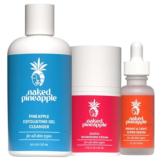 Starter Kit - Skincare Trio with Cleanser, Radiance & Tight Serum, and Nourishing Cream for Hydrated, Firm & Glowing Skin