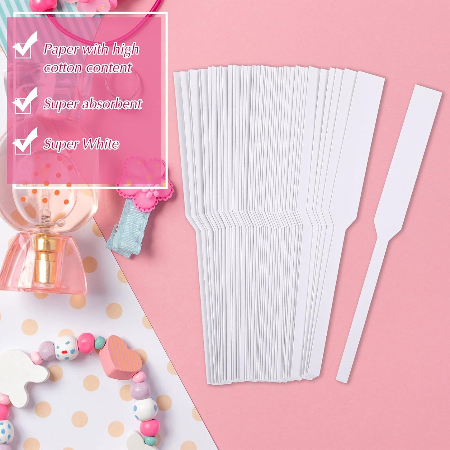 Tondiamo 600 Pieces Perfume Test Strips Fragrance Paper Strips Disposable Perfume Blotter Essential Oils Paper Test for Diffuser Aromatherapy Scents