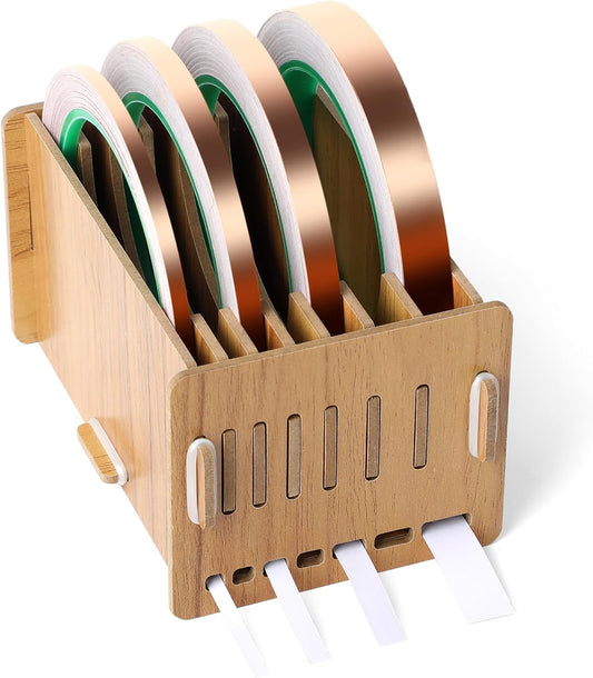 Copper Foil Tape Dispenser Stained Glass Foil Tool Stained Glass Supplies Foil Dispenser for Stained Glass Art Tools Storage (No Tape)