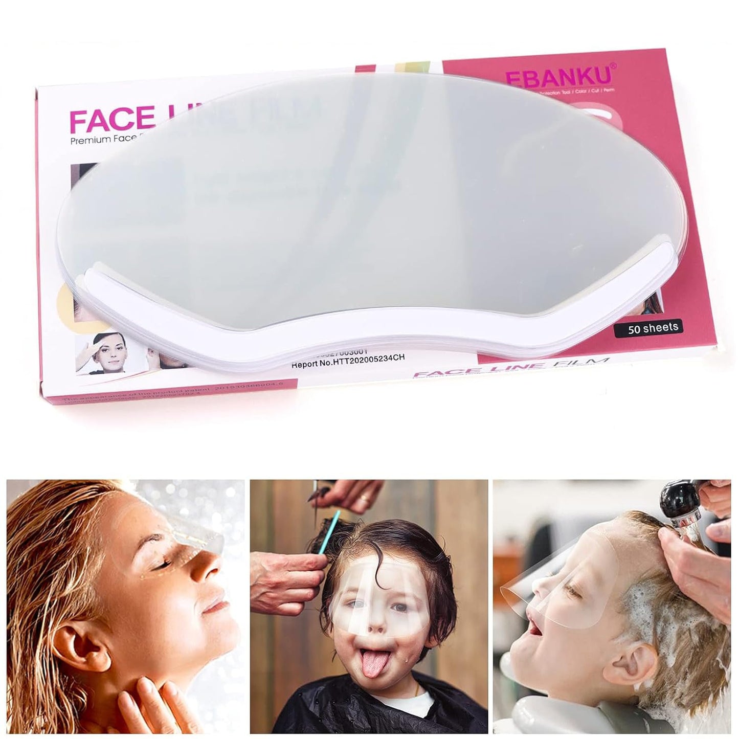 EBANKU 50 Pcs Microblading Shower Face Shields Visors, Disposable Face Shields Masks Makeup Eye Shield for Hairspray Salon Supplies and Eyelash Extensions Eye Eyelid Surgery Aftercare