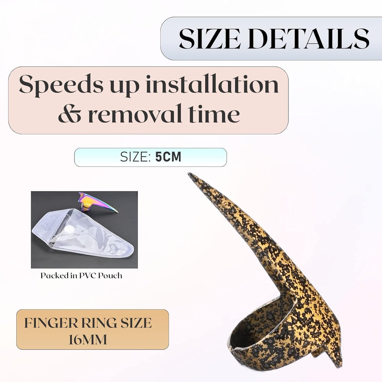 Quick Braid Aid Finger Parting Tool - Stainless Steel Stitch Braiding Tools for Durable Dreadlocks Wig, Curling, Weaving, Styling, Balayage & Installation of Human Hair Extensions (Gold Antique)