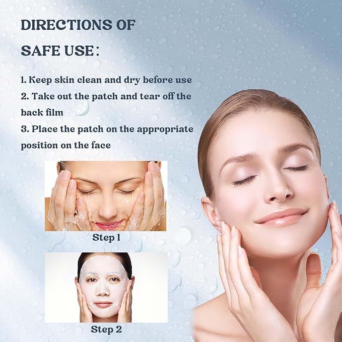 4 Pack Bio-Collagen Overnight Korean Face Mask-deep Hydrating Collagen Hydrogel Sheet Mask，Firming and Moisturizing，Korean Skincare,Anti Wrinkle Lifting Facial Mask Sheet for Glass Skin