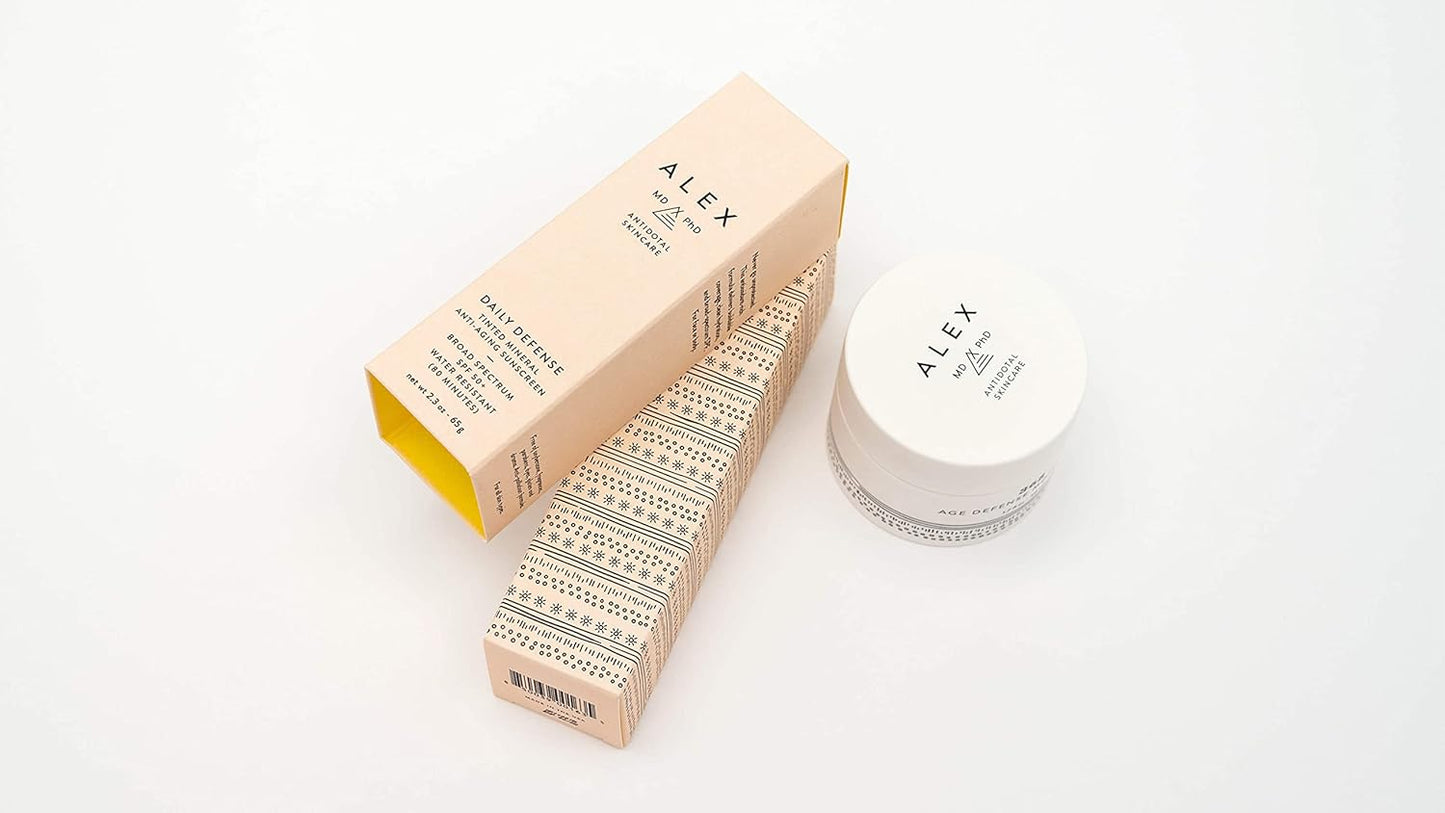 Sunscreen for Face, Tinted Mineral Facial Sunscreen SPF 50+, Anti Aging Daily Defense Moisturizer for Sensitive and Post-Procedure Skin with Zinc Oxide, Chemical-Free, Coral Reef Friendly