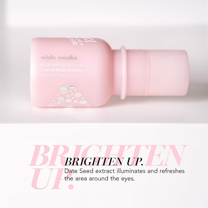 Saturday Skin Wide Awake Brightening Cream Korean lluminating Eye Cream for Wrinkles, Puffy Eyes Dark Circles Lightweight, Moisturizing, Deeply Hydrates, Anti Aging Reduce Fine Lines(0.51 Fl Oz 15ml)
