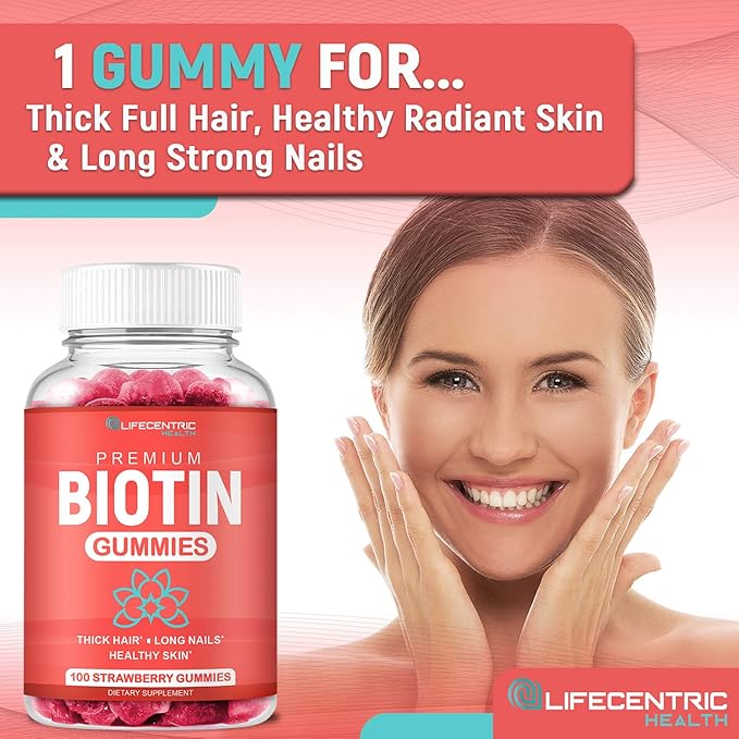Biotin & Turmeric Vegan Gummies Combo | Max Strength Hair Growth, Skin Health, and Overall Wellness | 10000mcg Biotin & 95% Standardized Turmeric Curcumin | Natural, Non-GMO and Gluten-Free Supplement