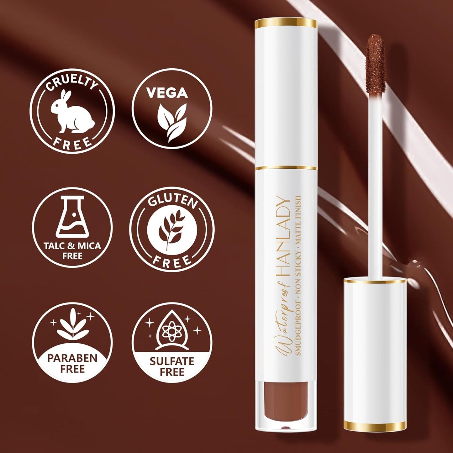 Dark Brown Lipstick Long Lasting Lipsticks for Women Pigmented Smudgeproof Transferproof Vegan Cruelty Free Lip Makeup, A50 My Dream