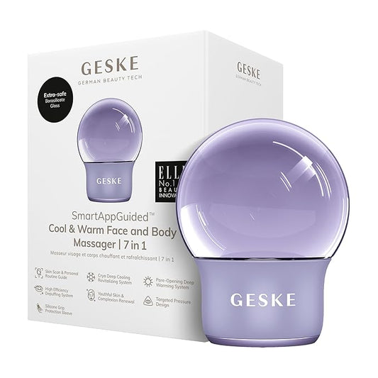 SmartAppGuided™ Cool & Warm Face & Body Massager | 7 in 1 | Multifunctional Massager | Face & Body | Battery-free Cooling & Warming | Firms, Relaxes & De-Puffs Skin | Globular Design