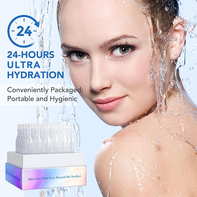 Ultra Hyaluronic Acid Serum For Face - 3% Hyaluronic Acid Tubes 30 Vials, Intensive Moisturizing, Skin Tightening, Skin Barrier Repair, Anti Aging(pack of 2)