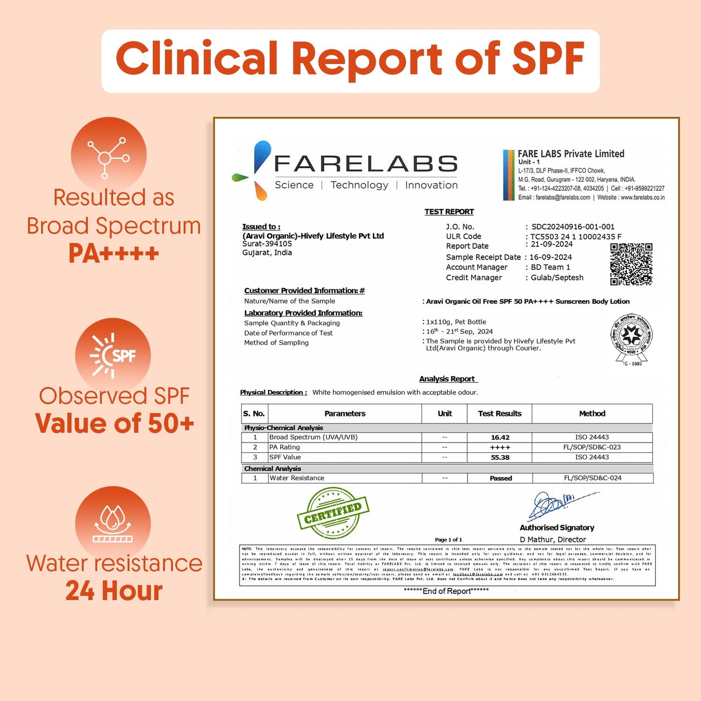 Aravi Organic De-Tan Body Lotion Combo | AHA BHA Body Lotion for Skin Renewal & SPF 50 PA++++ Sunscreen for Tan Protection | Hydrating Formula | For Men & Women | 200ml