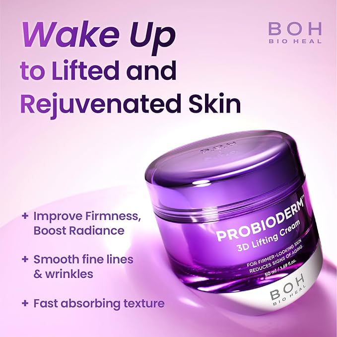 Probioderm 3D Lifting Cream + Cream Mist | Advanced Korean Anti-Aging Probiotic Facial Skincare with 17-Peptide Complex & Patented Probioderm for Wrinkles on Face and Neck