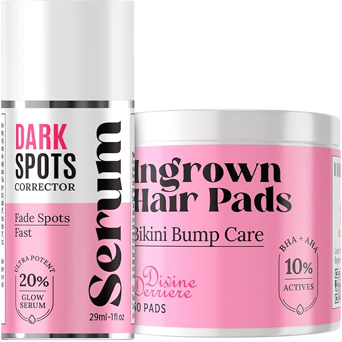 Save 18% on The Skin Care Solution For Dark Spots, Razor Bumps, Ingrown Hair & Razor Burns – Includes Our Ultra Potent Brightening + Razor Bumps Pads For an Ultra Clear & Glowing Skin