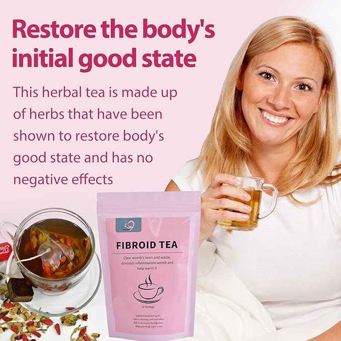 Aromlife Natural Fibroid Tea Pack of 2, Fibroid Shrink & Ovarian Cysts Natural Remedy, Fertility Tea for Women Conception and Hormone Balance with Brown Sugar, Flos Lonicerae