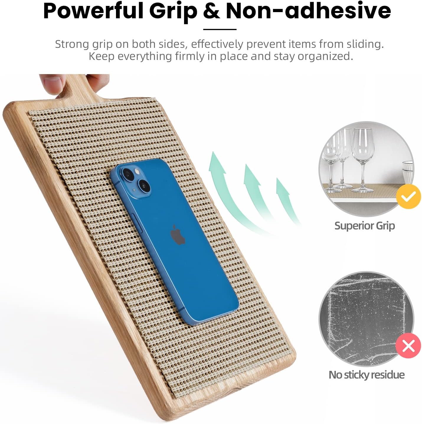 BAGAIL Drawer and Shelf Liner, 12 in X 20 Ft Non-Adhesive Shelf Liners for Kitchen Cabinets, Thick Strong Grip Liners for Desk, Shelves, Bathroom Drawers, Cabinet Protection - Beige