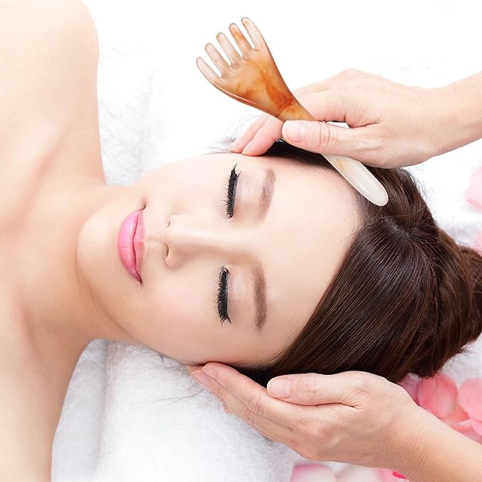 2pcs Head Massager Scalp, Resin Relax Massage Tool, Manual Scalp Massagers, Gua Sha Five Claw Scalp for Soothing Head Face Eye Nose Jaw Neck