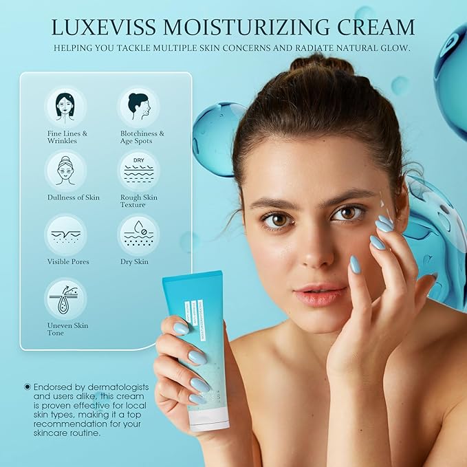 Anti-Aging Face Moisturizer - Repair Daily Facial Moisturizing Cream for Fine Lines & Wrinkles Hydrating and Moisturizing, 3.35 Fl Oz-90
