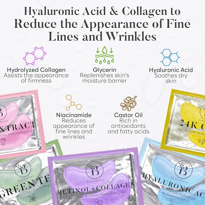 Variety Under Eye Patches (30 Pairs) Under Eye Patches for Dark Circles, Under Eye Patches for Puffy Eyes and Dark Circles, Eye Masks Bulk, Eye Care, Puffy Eyes Treatment, Under Eye Mask