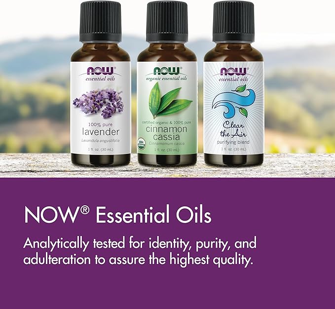 NOW Essential Oils, Lemongrass Oil, Uplifting Aromatherapy Scent, Steam Distilled, 100% Pure, Vegan, Child Resistant Cap, 1-Ounce