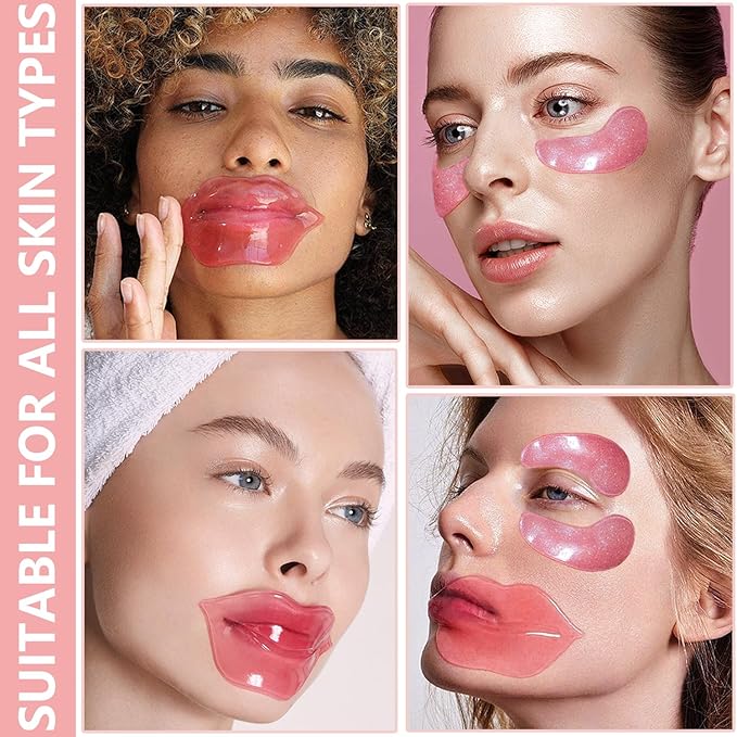 30 Pairs Lip Mask & Eye Mask,Under Eye Patches For Reducing Fine Lines & Dark Circles,Moisturizing Lip Spa Daily Labial Masks,Hydrating Adult Spa Party Favors Bridesmaid Gifts Birthday Gifts