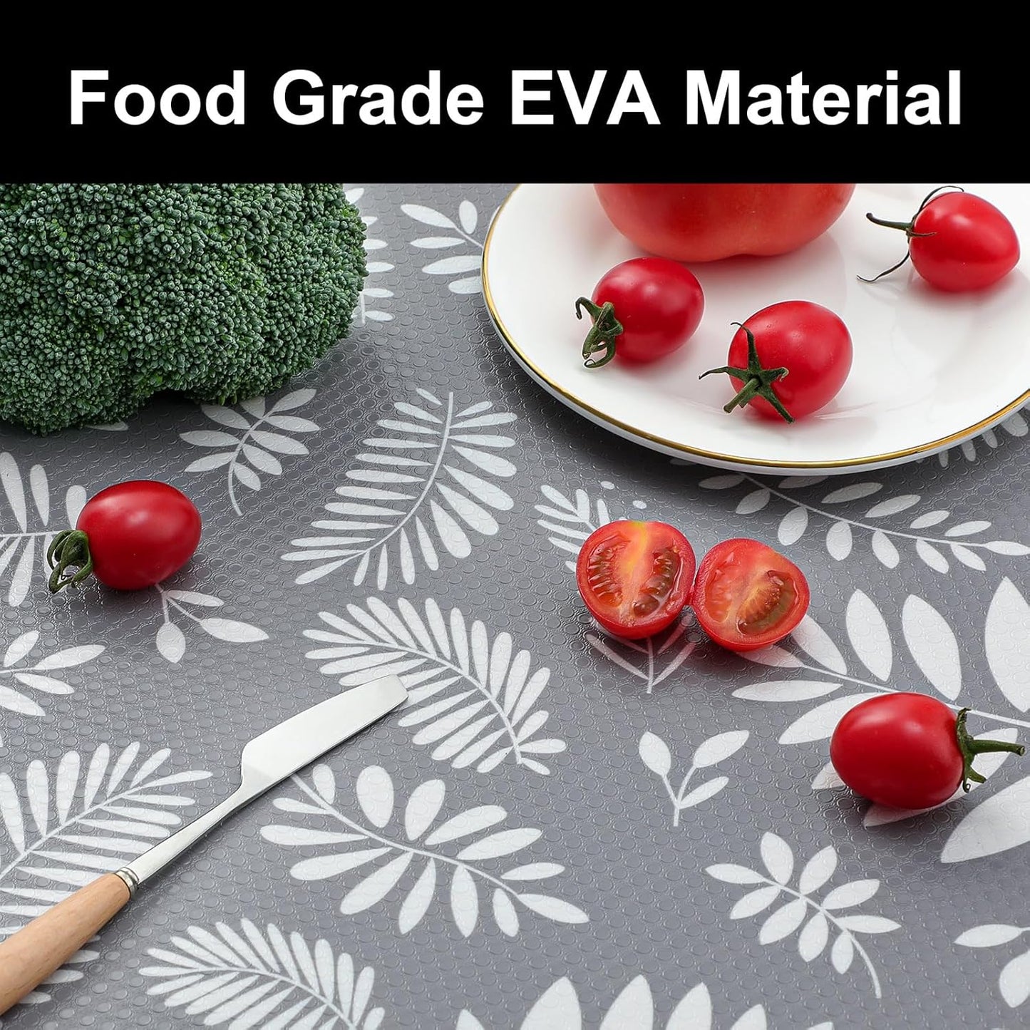 Cooyes Drawer and Shelf Liner, Non-Adhesive Shelf Liners for Kitchen Cabinets, Thick Strong Grip Mats for Desk, Shelves, Bathroom Drawers, Fridge, Cabinet Protection