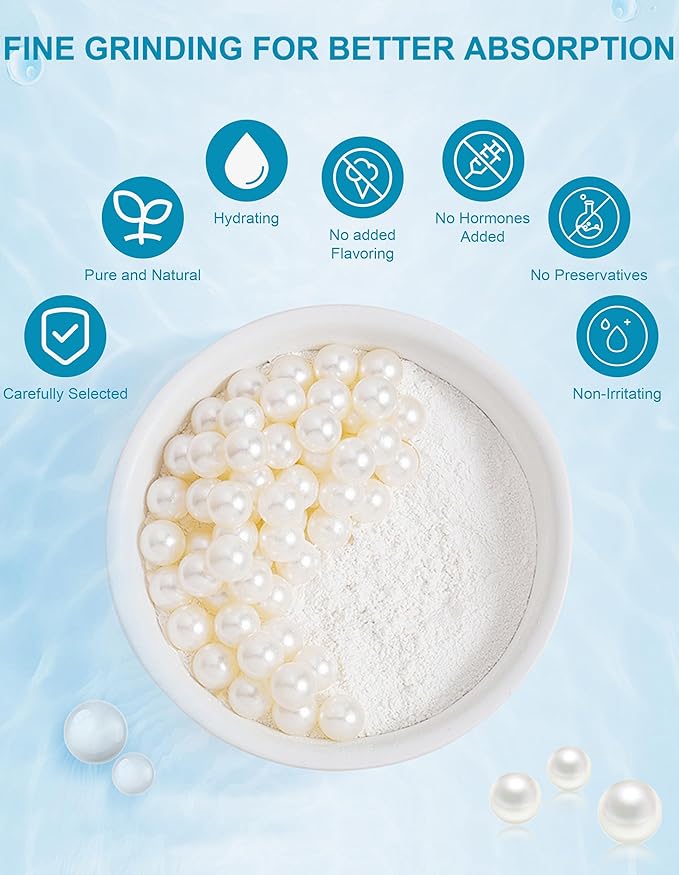 2PCS Freshwater Pearl Powder Organic, 100% Natural Pearl Powder, DIY Skincare —DIY Antioxidant, Deep Cleansing, Pore-Shrinking, Anti-Aging Mask