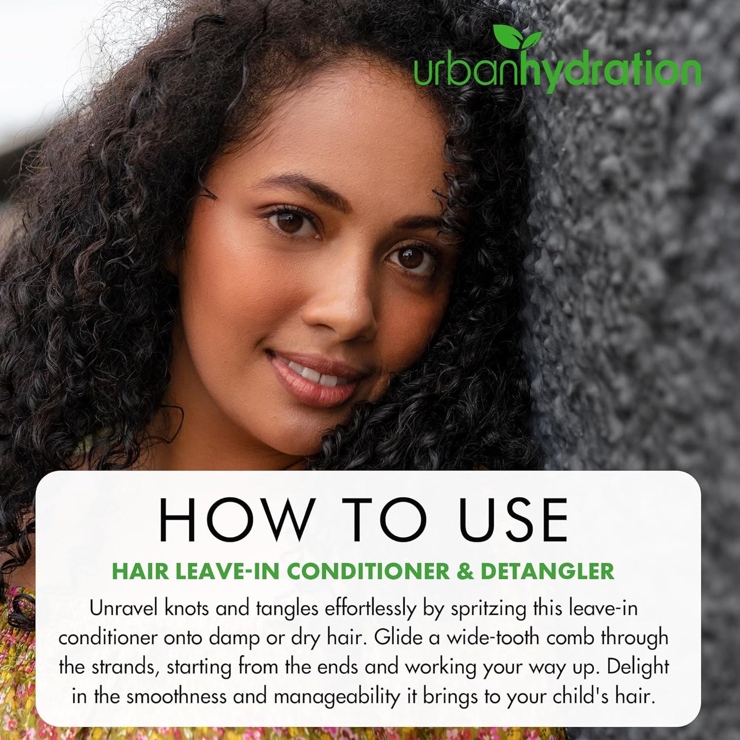 Urban Hydration Breath of Fresh Hair Leave-In Conditioner & Detangler – Moisturizing Conditioner for Damaged Hair, Frizz Control & Easy Detangling, Safe for All Hair Types & Color-Treated Hair, 8oz