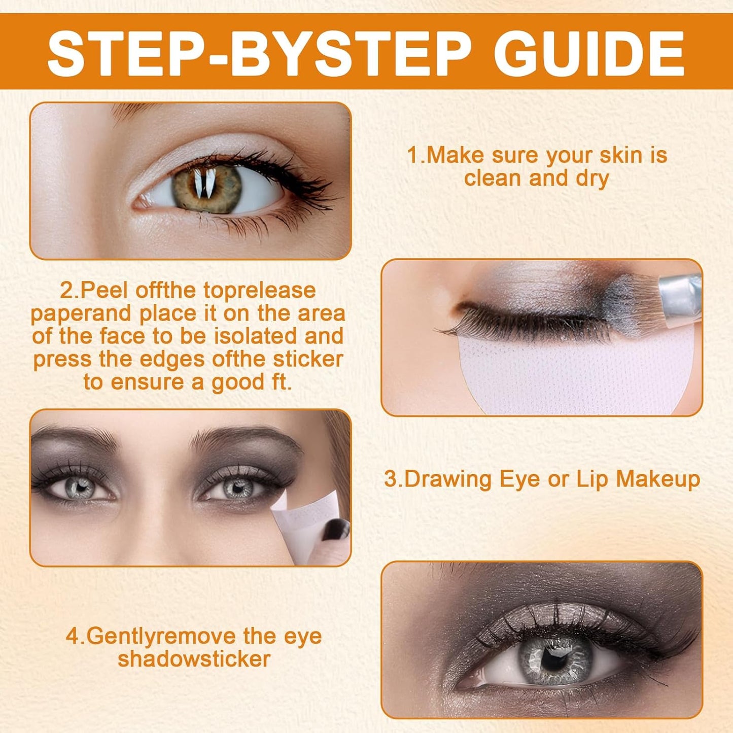 400 Pcs Disposable Eyeshadow Shields, Makeup Tape for Eyeliner, Lash Extensions & Lip Tinting, Smudge-Proof, Residue-Free Eyeshadow Tape for Eye Makeup