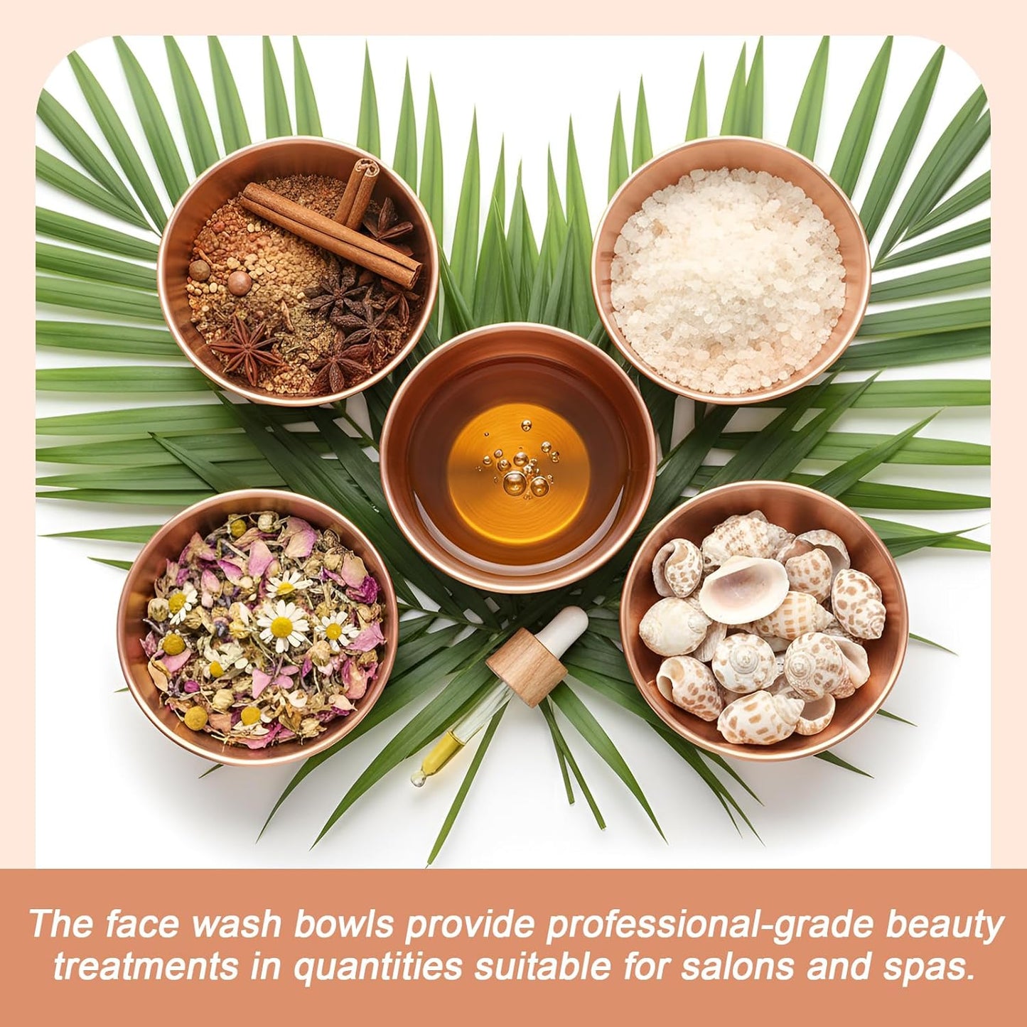 Vesici 16 Pcs Stainless Steel Facial Bowls 3.35 Inches Esthetician Mixing Bowls Esthetician Supplies for Women Skincare Salon Cosmetic Spa Home Use (Rose Gold)