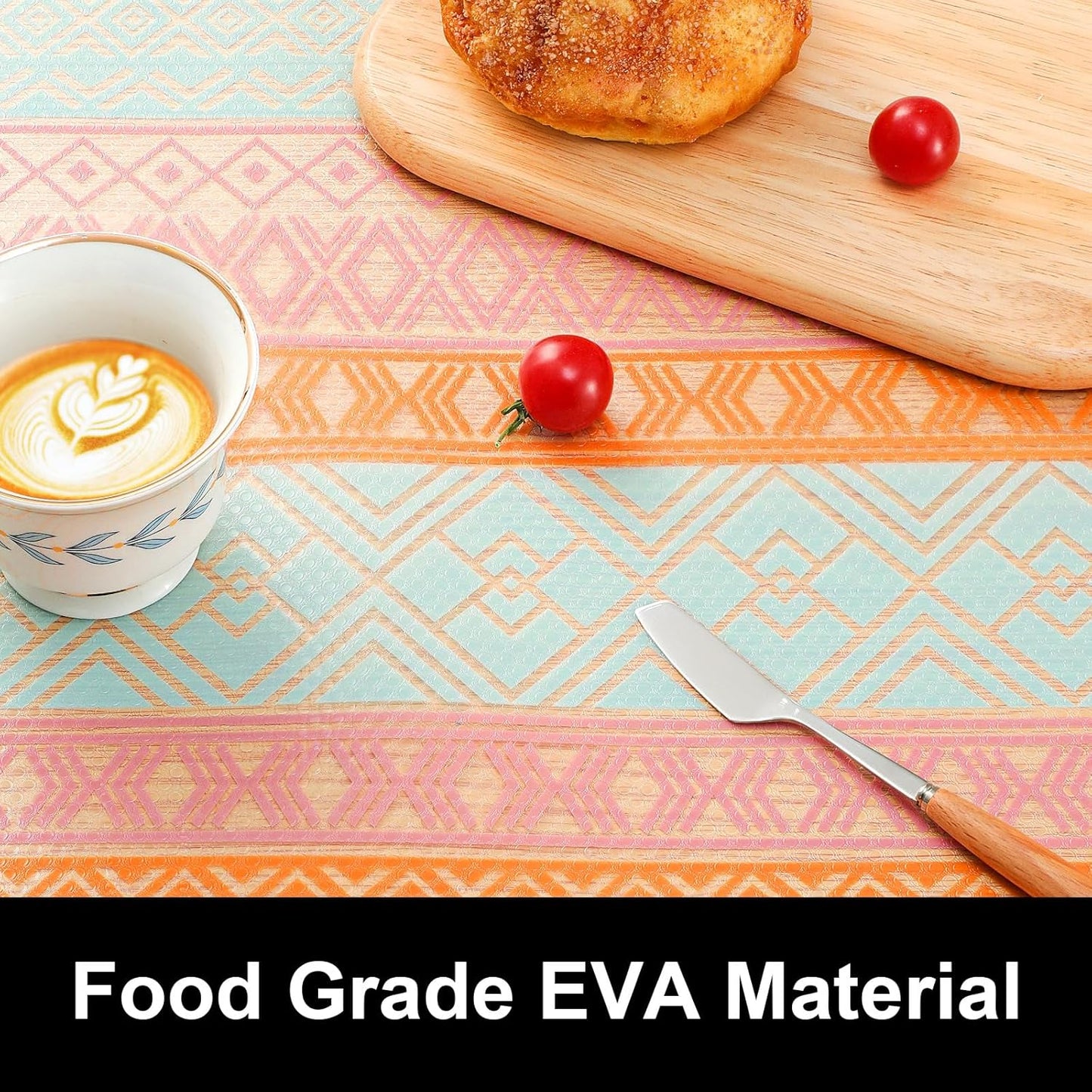 Cooyes Drawer and Shelf Liner, Non-Adhesive Shelf Liners for Kitchen Cabinets, Thick Strong Grip Mats for Desk, Shelves, Bathroom Drawers, Fridge, Cabinet Protection