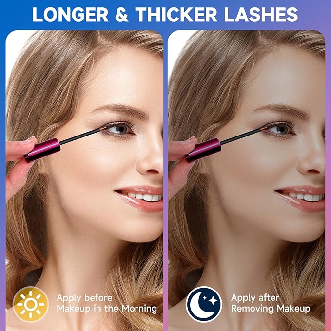 Eyelash Growth Serum, Lash Serum for Eyelash Growth & Enhancing, Advanced Formula for Natural Lashes or Lash Extensions & Brows (0.17 FL OZ)