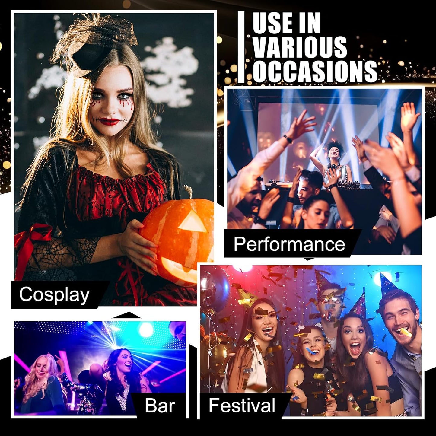 4 Pairs Lazy Eye Shadow Eyelash Patch, New Reusable Adhesive Eyelashes, Lazy Eyeshadow Fast Eye Makeup Stickers, Natural Waterproof Eyelashes Makeup Stickers for Party, Prom (Black)