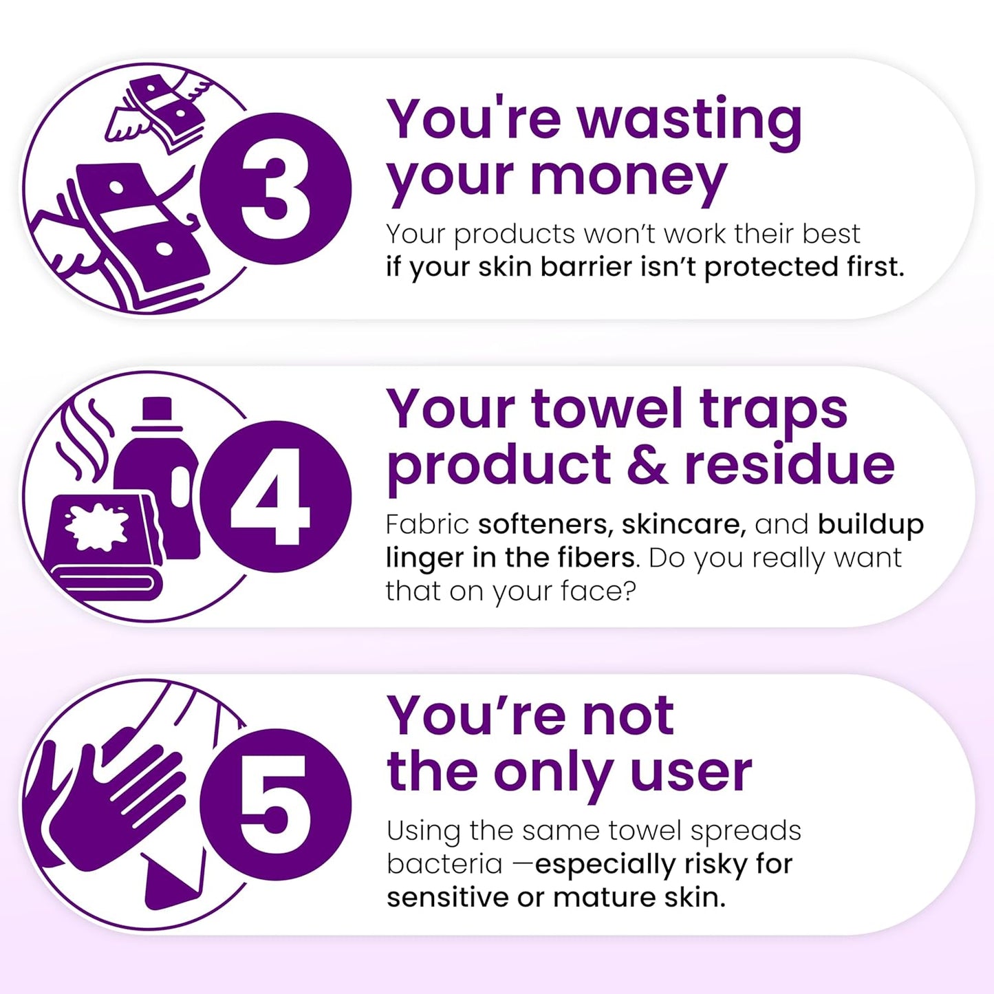 Clean Skin Club Healthy Aging Clean Towels® XL, Smooths Fine Lines Wrinkles & Texture in 6 weeks, Treated for Extra Softness, Disposable Face Towels, Anti Aging Makeup Remover Dry Wipe, 50 count