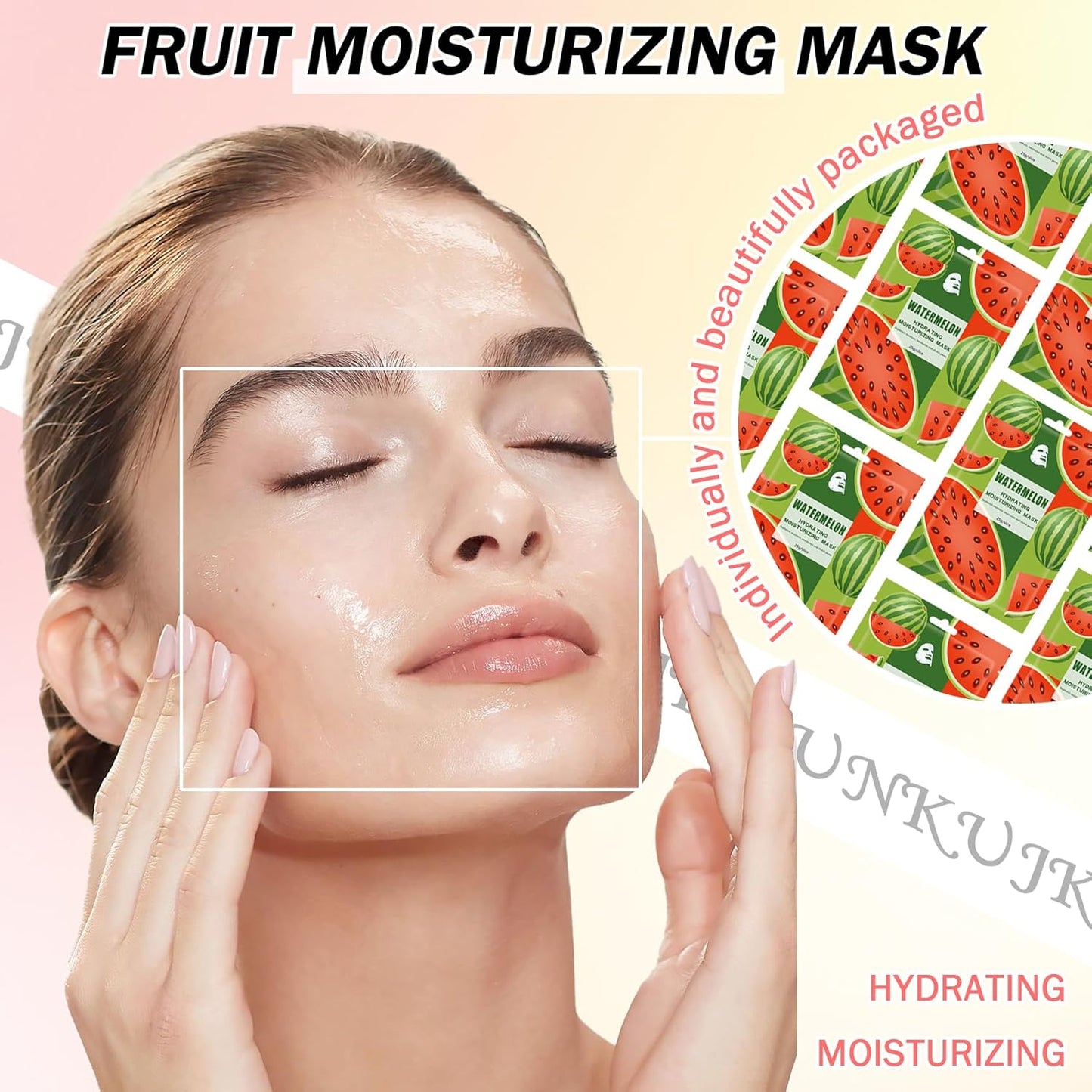 10PCS Hydrating Facial Sheet Mask,Moisturizing Face Masks Skincare Gift Set,Long Lasting Face Mask Skin Care & Facial Mask Kit for All Skin Types 02