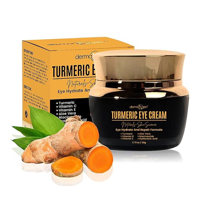 Advanced Eye Cream with Turmeric & Vitamin C – Hydrating Formula for Dark Circles, Puffiness & Eye Bags – Visibly Smooths Fine Lines for a Refreshed Look – 8ml