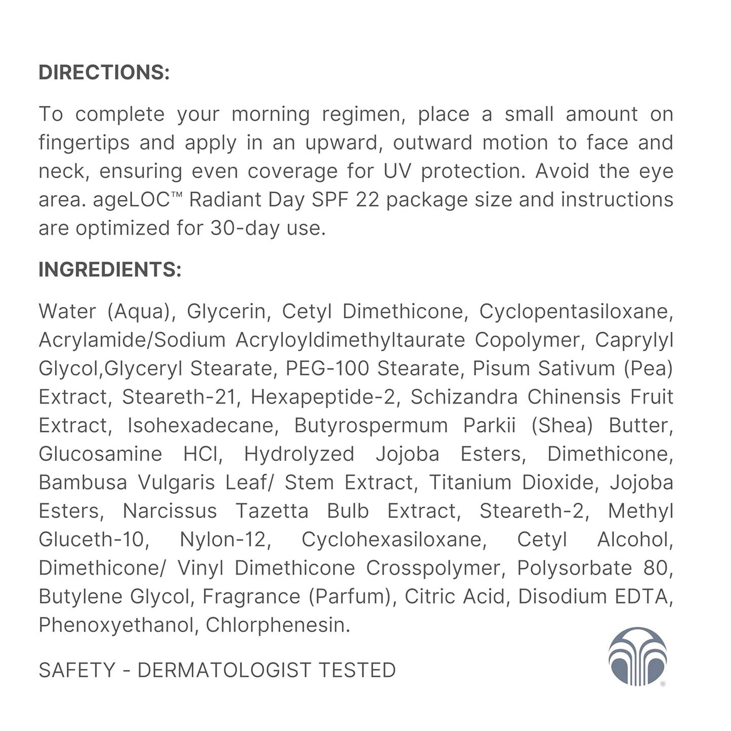 Nu Skin ageLOC Radiant Day SPF 22 | Broad-Spectrum UV Protection | Lightweight, Non-Greasy Daily Sunscreen | Supports Skin Hydration & Defense | Daily Skin Care | 30-Day Supply