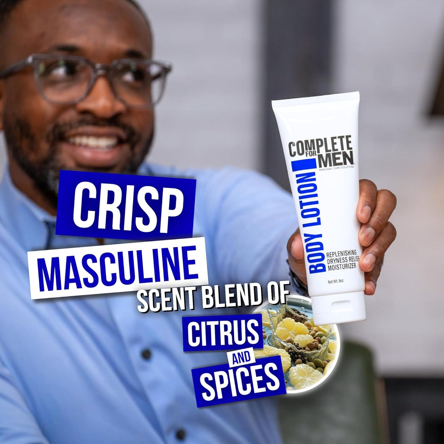 Body Lotion for Men, for Dry Skin: Non-Greasy Hand & Body Moisturizer with Shea Butter, Aloe Vera, 24 Hour Hydration, Mens Lotion for Dry Skin