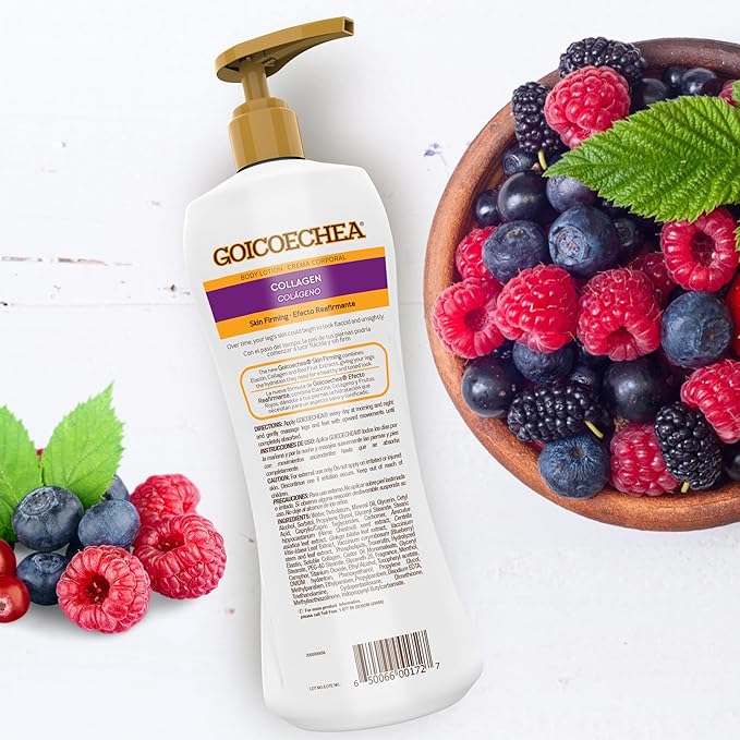 Goicoechea Skin Firming Body Lotion, Collagen Elastin Cream for Women, Skin appearance even in varicose veins areas, Firming Body Lotion with Red Fruit Extracts, 24H Hydration, 13.5 oz (Pack of 3)
