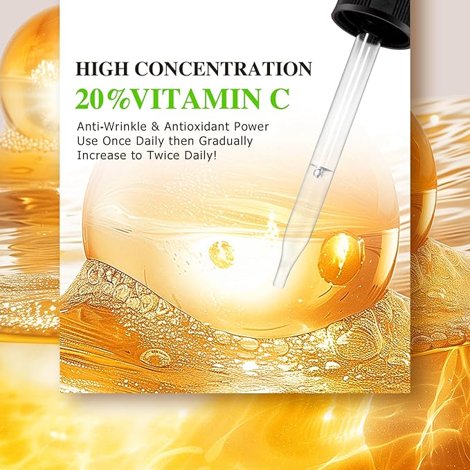 2Pack Vitamin C Serum for Face - Anti Aging Facial Serum with Vitamin C, Hyaluronic Acid, Vitamin E, Promotes Collagen Synthesis, Reduces Dark Spots And Wrinkles, 4.04 Fl Oz