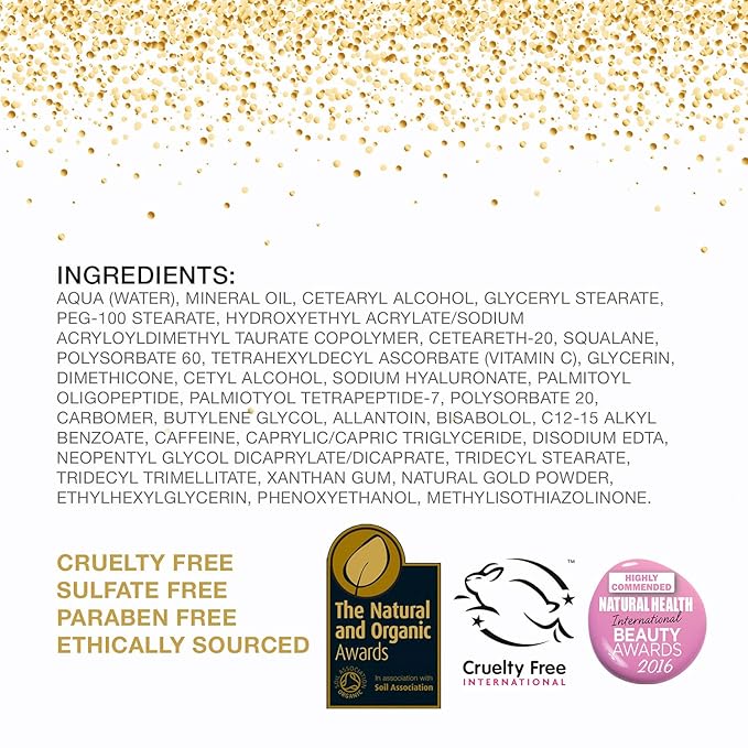 Bellapierre Precious 24k Gold Serum & Brightening Vitamin C Booster for Face & Eyes | All Natural Formula with Caffeine to Brighten & Rejuvenate Dull Skin - 30ml