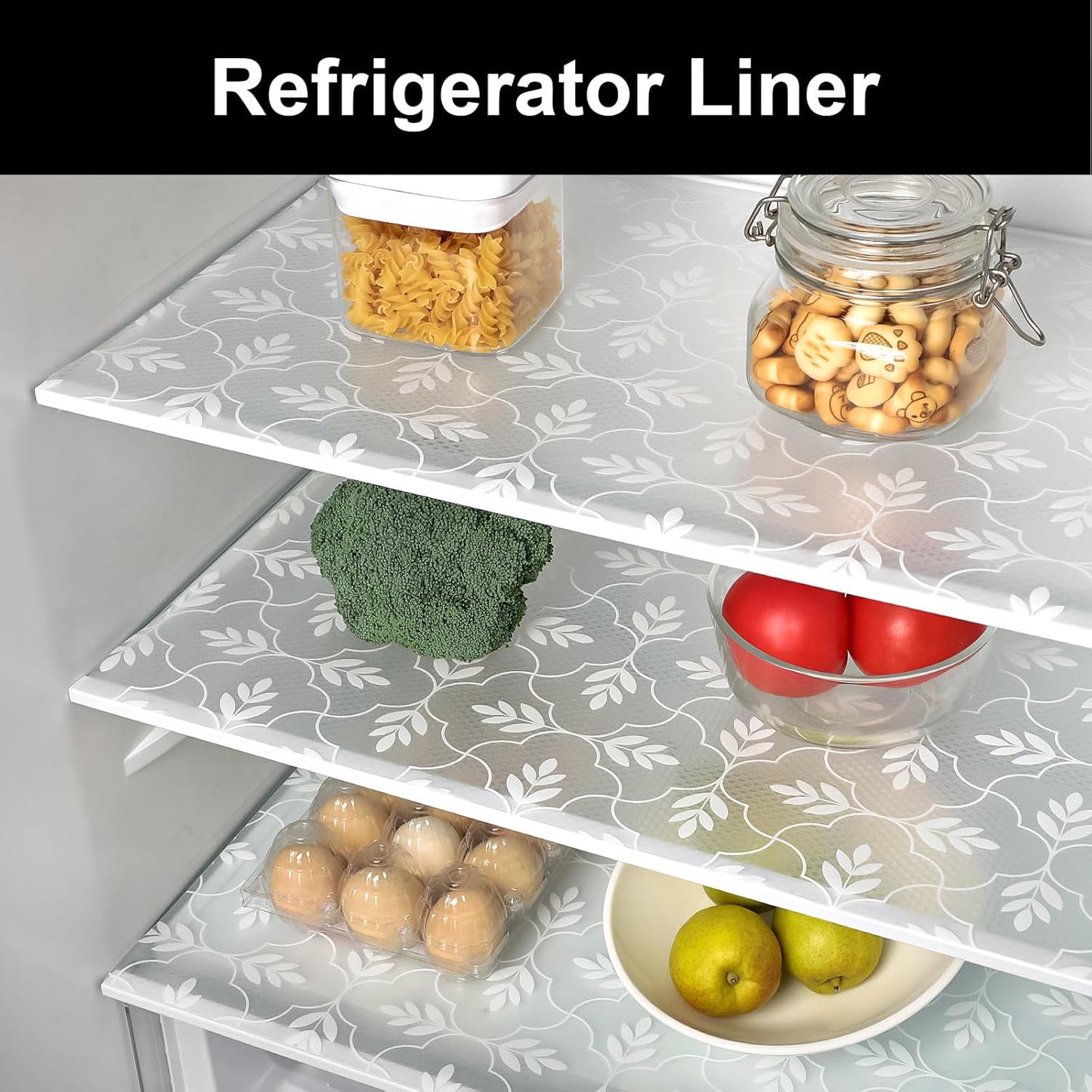 Cooyes Drawer and Shelf Liner, Non-Adhesive Shelf Liners for Kitchen Cabinets, Thick Strong Grip Mats for Desk, Shelves, Bathroom Drawers, Fridge, Cabinet Protection