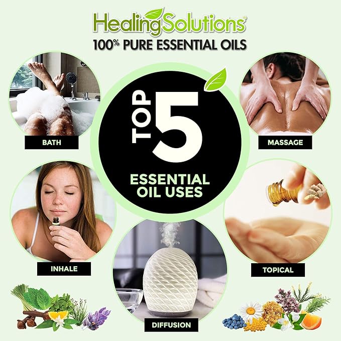 Healing Solutions Oils - 0.33 Cassia Essential Oil Organic, Undiluted, Pure Cassia Oil for Skin, Diffuser - 10ml