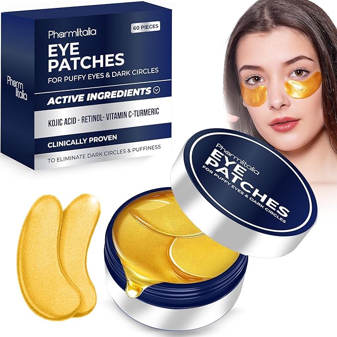 Under Eye Care Bundle: Eye Cream for Dark Circles, Puffiness & Bags with Retinol, Hyaluronic Acid & Caffeine + 30 Pairs Under Eye Patches for Dark Circles & Wrinkles, Anti-Aging Collagen Eye Masks for
