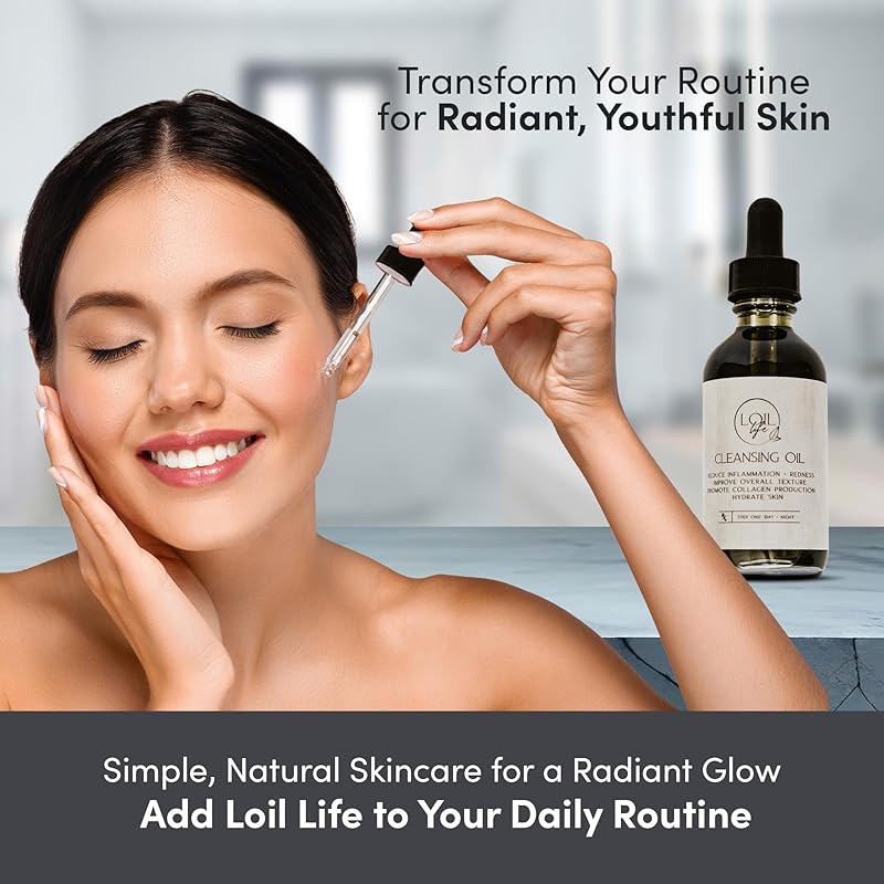 Cleansing Oil – Promotes Radiant, Healthy Skin | Natural Face Wash & Makeup Remover for All Skin Types | Deeply Moisturizing Formula | 2oz