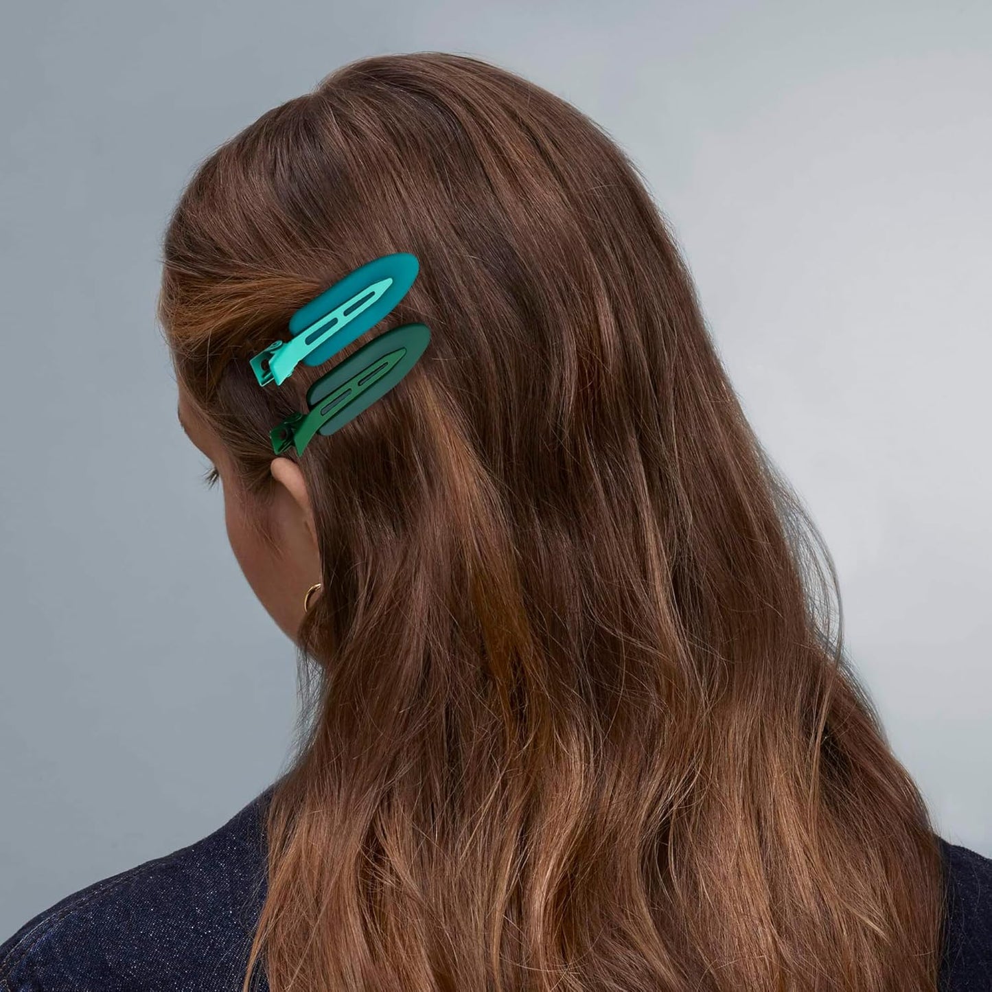 10 Pcs Creaseless No Crease No Bend Flat Hair Clips For Styling Non Slip Makeup Clips For Women Salon Hairstyle,Matte Brown Dark Blue Purple Green