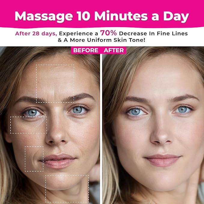 Red Light Therapy for Face Lift - Neck Facial Massager Beauty Device, Luminesce 7-in-1 LED Facial Sculptor, Lymphatic Drainage Massager, Double Chin Reducer, True Beauty Glow, Gua Sha Tools - White