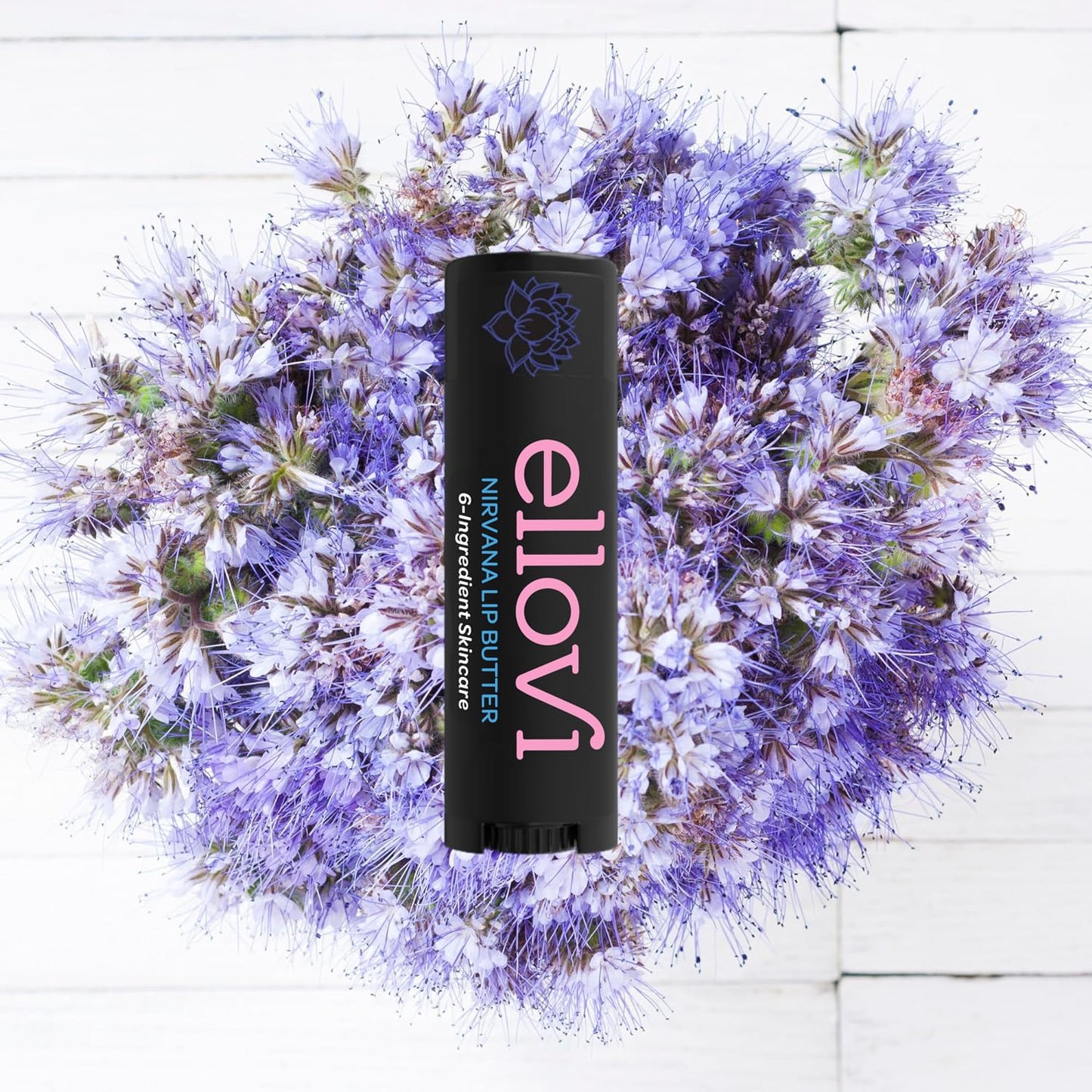 Ellovi Natural Lip Butter Lip Balm - Nirvana - Pure Enough to Eat - Made With Just 6 Vegan Ingredients - Moisturizing Lip Care for All Day Hydration