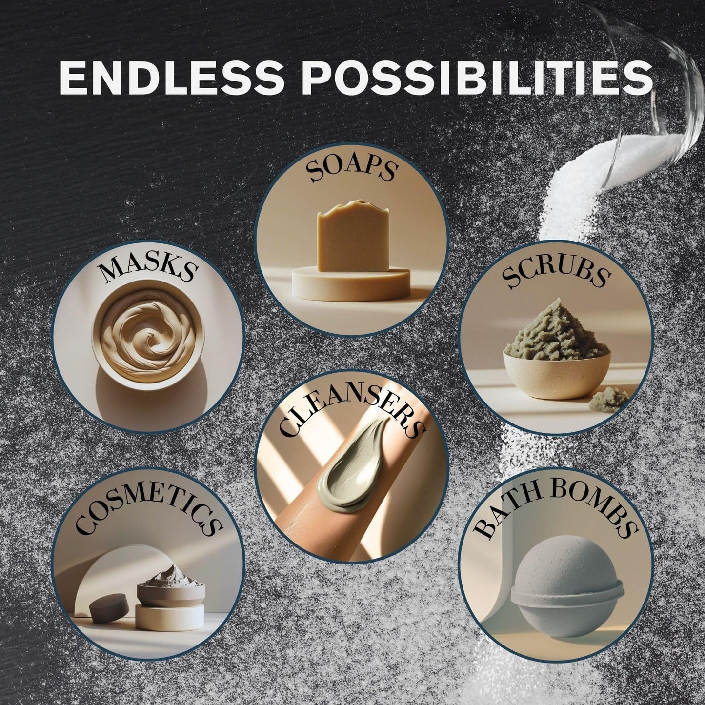 ClearLee Cosmetic Grade Pumice - 100% Pure Natural Grain/Powder - Great for Skin Exfoliation in DIY Soaps, Masks, Scrubs for Face, Body, Foot (1lb, Fine Grain)