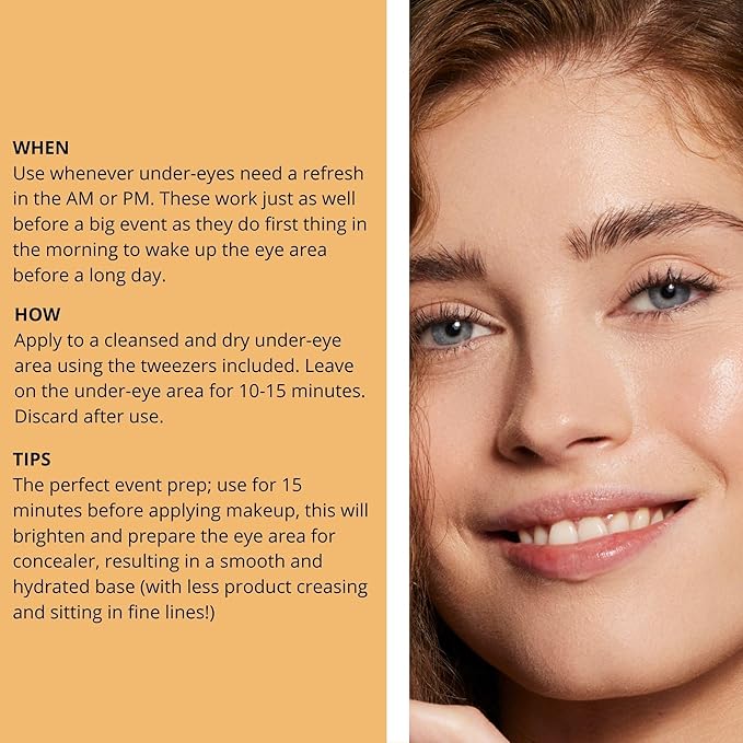 Nip+Fab Vitamin C Fix Jelly Eye Patches, 20 Pairs, Brightening Hydro Gel for Under-Eyes with 3 stable forms of Vitamin C