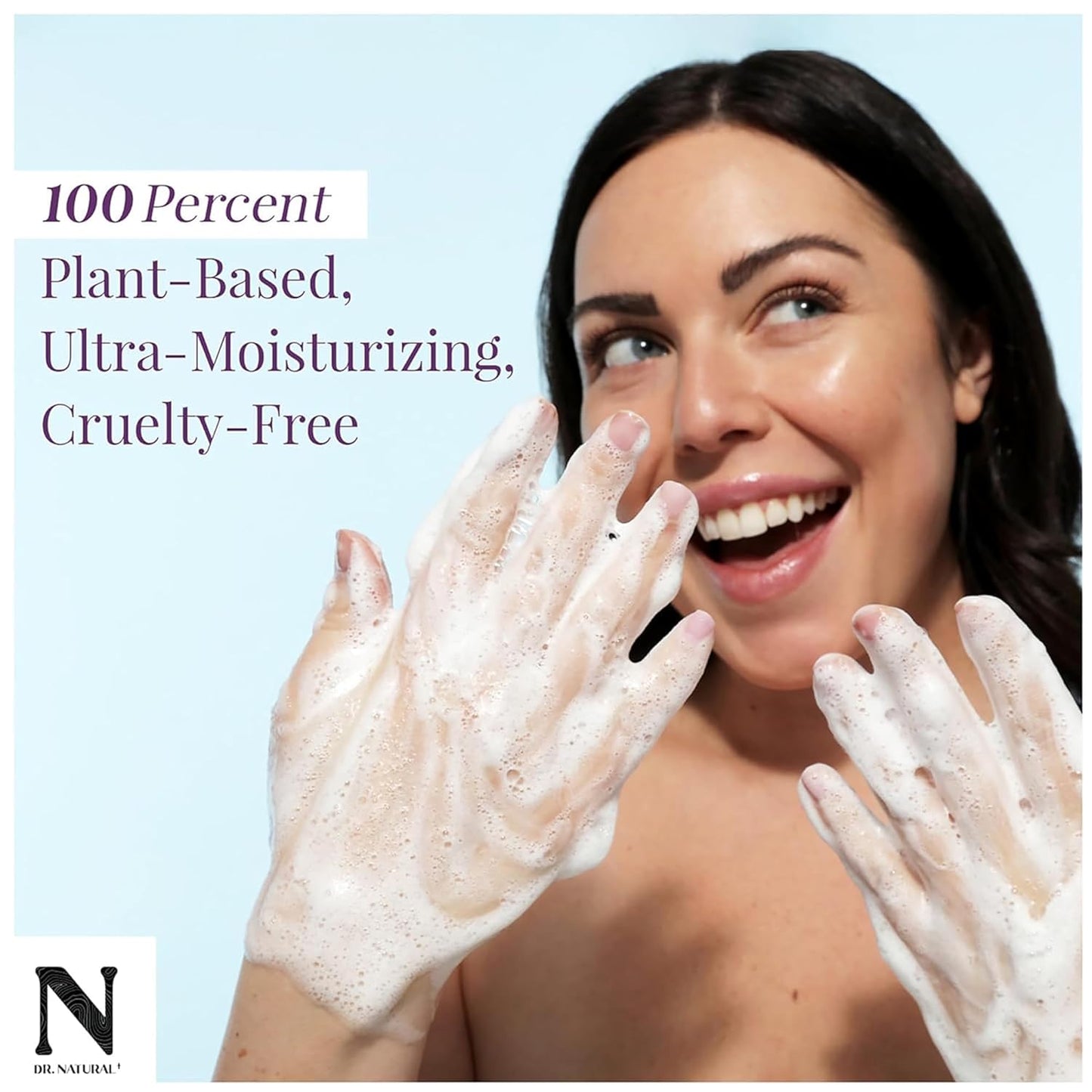 Dr. Natural Activated Charcoal Liquid Soap - Combat Acne and Blemishes - Deep Cleansing Body Wash - Gentle Body Soap for Clear Skin - Mint - 16 oz..